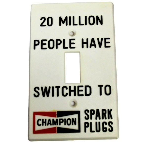Rare Vintage Champion Spark Plug Light Switch cover - Picture 5 of 6